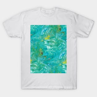 Marbled Paper Abstract : Pellucid Pools T-Shirt